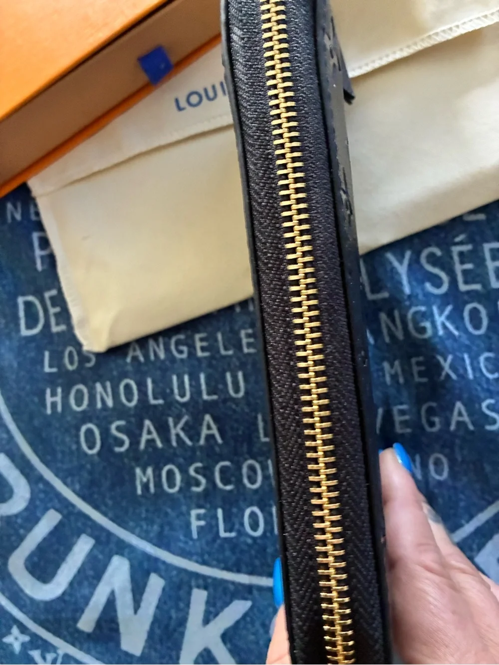 Black LV  monogram embossed Wallet